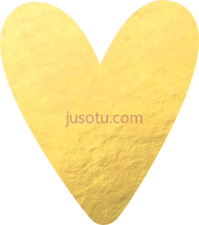心形金箔,heart gold foil PNG