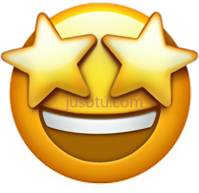 星眼,star emoji ojos de estrella PNG