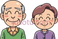 幸福老夫妇PNG