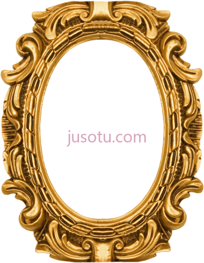 圆金框,round ornate gold frame PNG