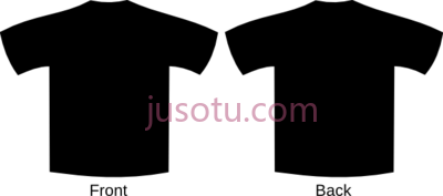 黑色T恤,black t shirt front and back v neck PNG