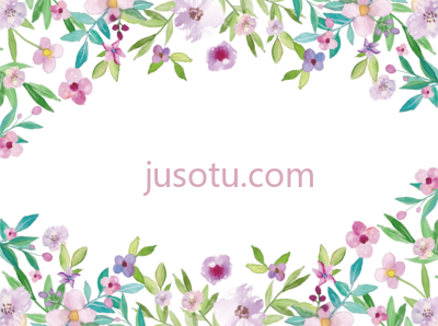 花卉水彩,painting art flowers watercolor border PNG
