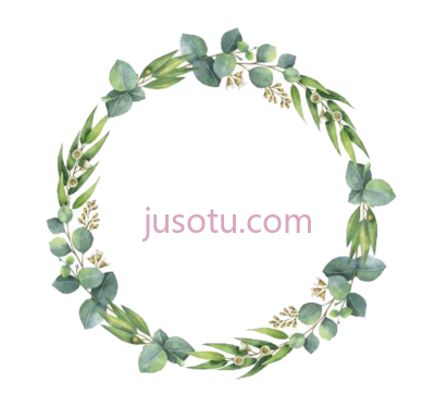 花环水彩,flower wreath watercolor PNG