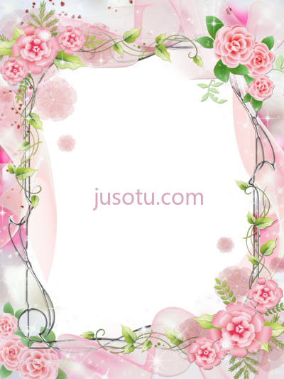 浪漫花园玫瑰边框,romantic frames garden roses PNG