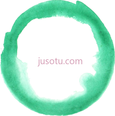 绿色水彩圈,green watercolour circle PNG