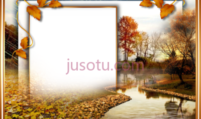 抽象秋季花卉,autumn floral frame available in file PNG