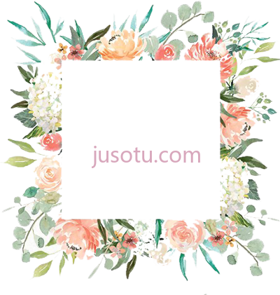 浪漫花卉边框,romantic floral people PNG