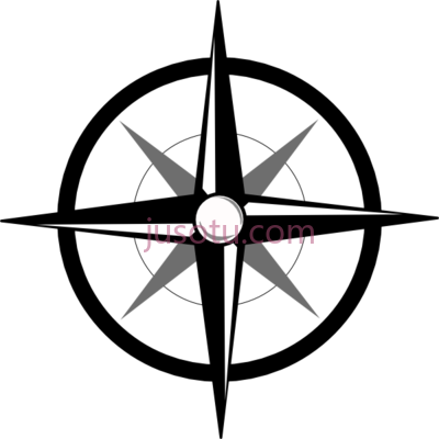 罗盘,mata angin logo black and white compass rose art PNG