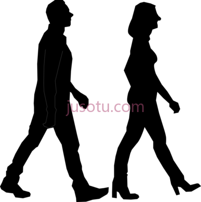 步行,walking silhouette person commercial PNG