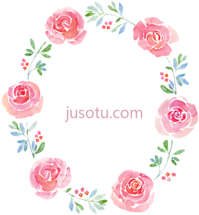 花环水彩,premium canva floral wreath watercolor PNG