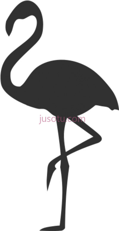 黑白火烈鸟,black and white flamingo PNG