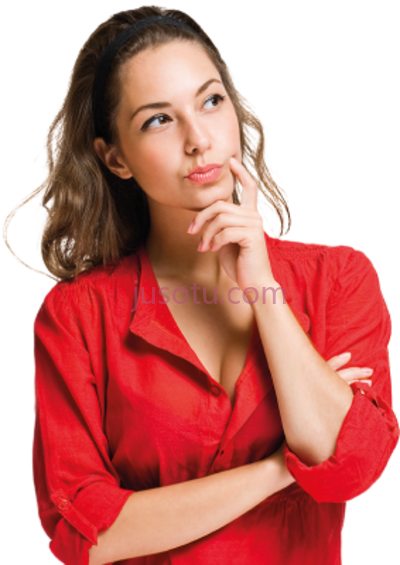 迷茫女孩,confused girl PNG