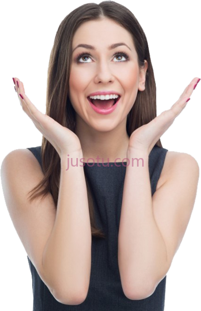 快乐女人脸,happy woman face PNG