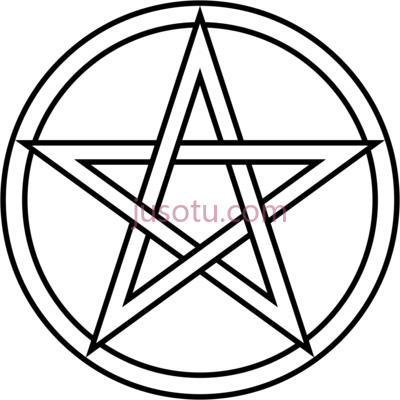 五角星,white pentagram PNG