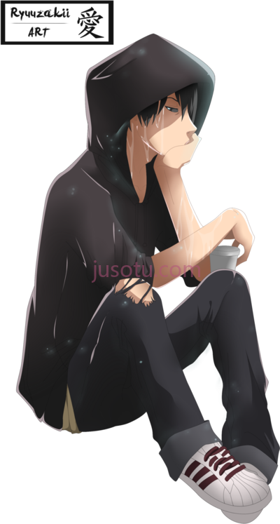悲伤男孩,sad boy file cartoon PNG