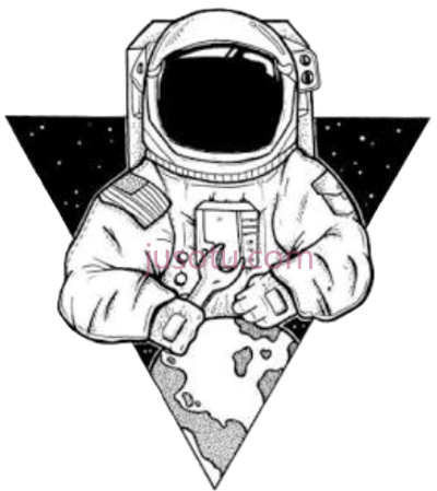 宇宙宇航员,astronauta universo blancoynegro PNG