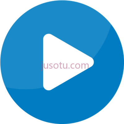 音频播放器蓝色按钮,audio player blue and white play button PNG