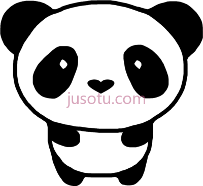 熊猫可爱,panda kawaii easy cute PNG