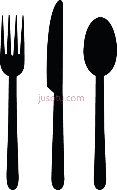 餐具,bbq fork and knife spoon silhouette PNG
