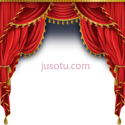 红色窗帘,curtains twain luxury red PNG