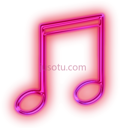 粉红色霓虹灯音符,pink neon lights PNG