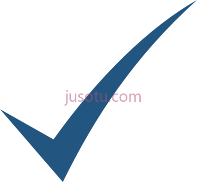 蓝色复选标记,blue checkmark dark check mark PNG
