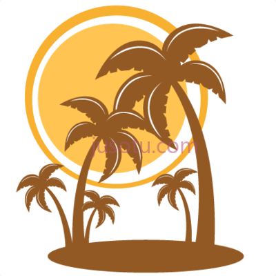 棕榈树,art tree silhouette palm PNG