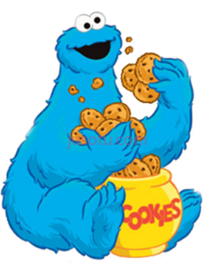 怪兽饼干,face monster eating cookies art PNG