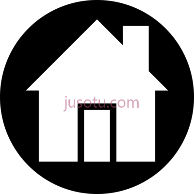 主页,home icon white in a circle PNG