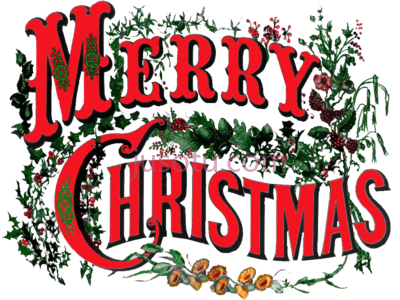 圣诞快乐复古贺卡,victorian merry christmas a vintage card PNG
