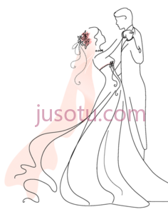 婚礼新郎新娘,卡通,动画 PNG