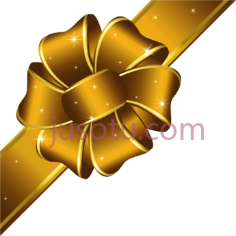 金色丝带接PNG
