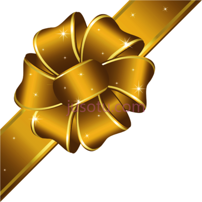 金色丝带接,ribbon golden gold birthday PNG