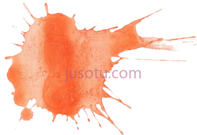 橙色泼溅,watercolor splatter orange splash PNG