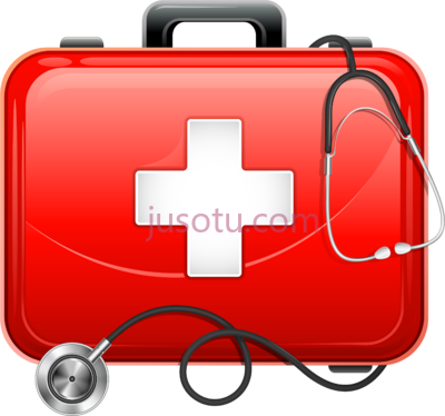 医用听诊器,medical bag and stethoscope PNG