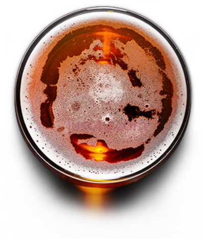 啤酒,beer from top PNG