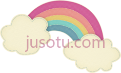 彩虹卡通云,and cloud PNG