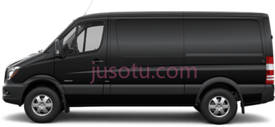 梅赛德斯奔驰货运车,jet black 2018 mercedes benz sprinter cargo van PNG