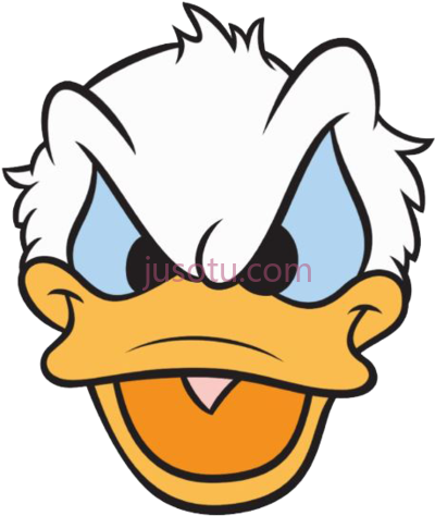 唐老鸭生气脸,donald duck mad angry face PNG
