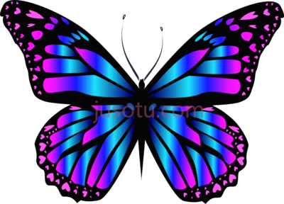 蓝紫色蝴蝶,blue and purple butterfly ar PNG