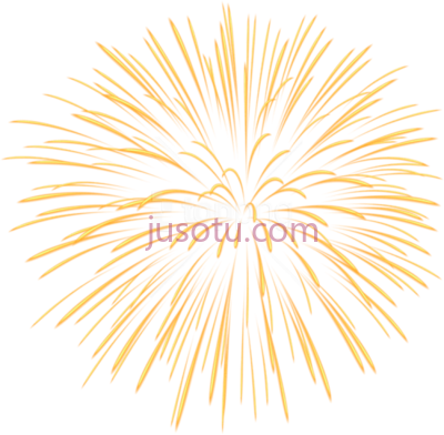 黄色烟花,yellow firework PNG