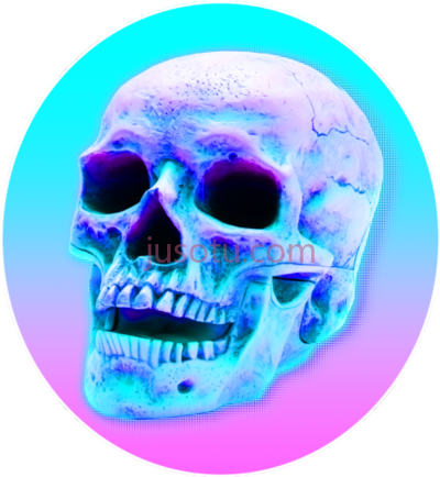头骨,vaporwave skull PNG