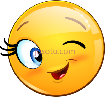 笑脸眨眼闪烁,blinking emoticon PNG