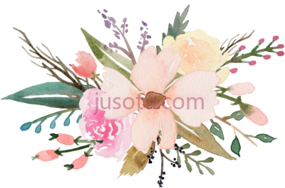 花束水彩,flower bouquet watercolour PNG