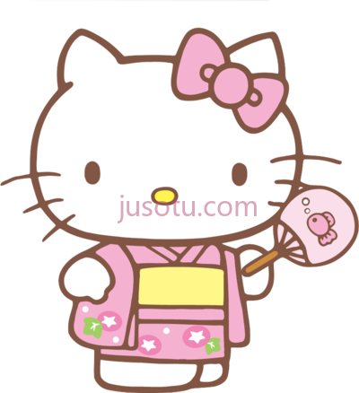 凯蒂猫,hello kitty sanrio kimono pink PNG