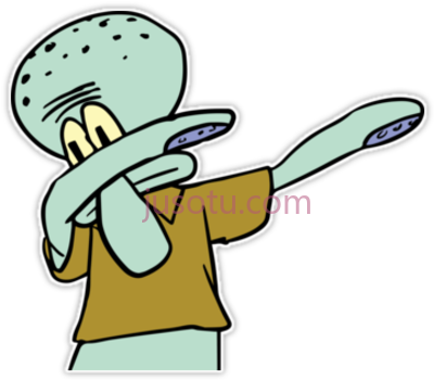 海绵宝宝章鱼哥,dabbing emoji PNG
