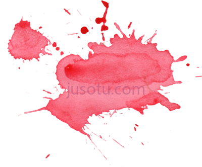 红色水彩颜料,red watercolor stain PNG