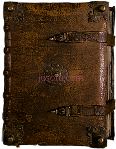 旧皮装书,old leather bound book PNG