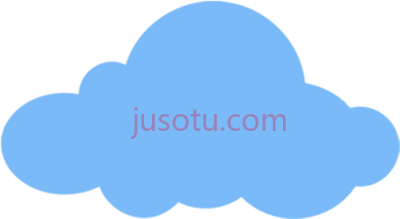 云蓝色,cloud blue cartoon PNG