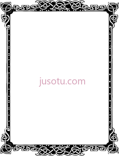 黑白边框装饰,frames medieval ornament PNG